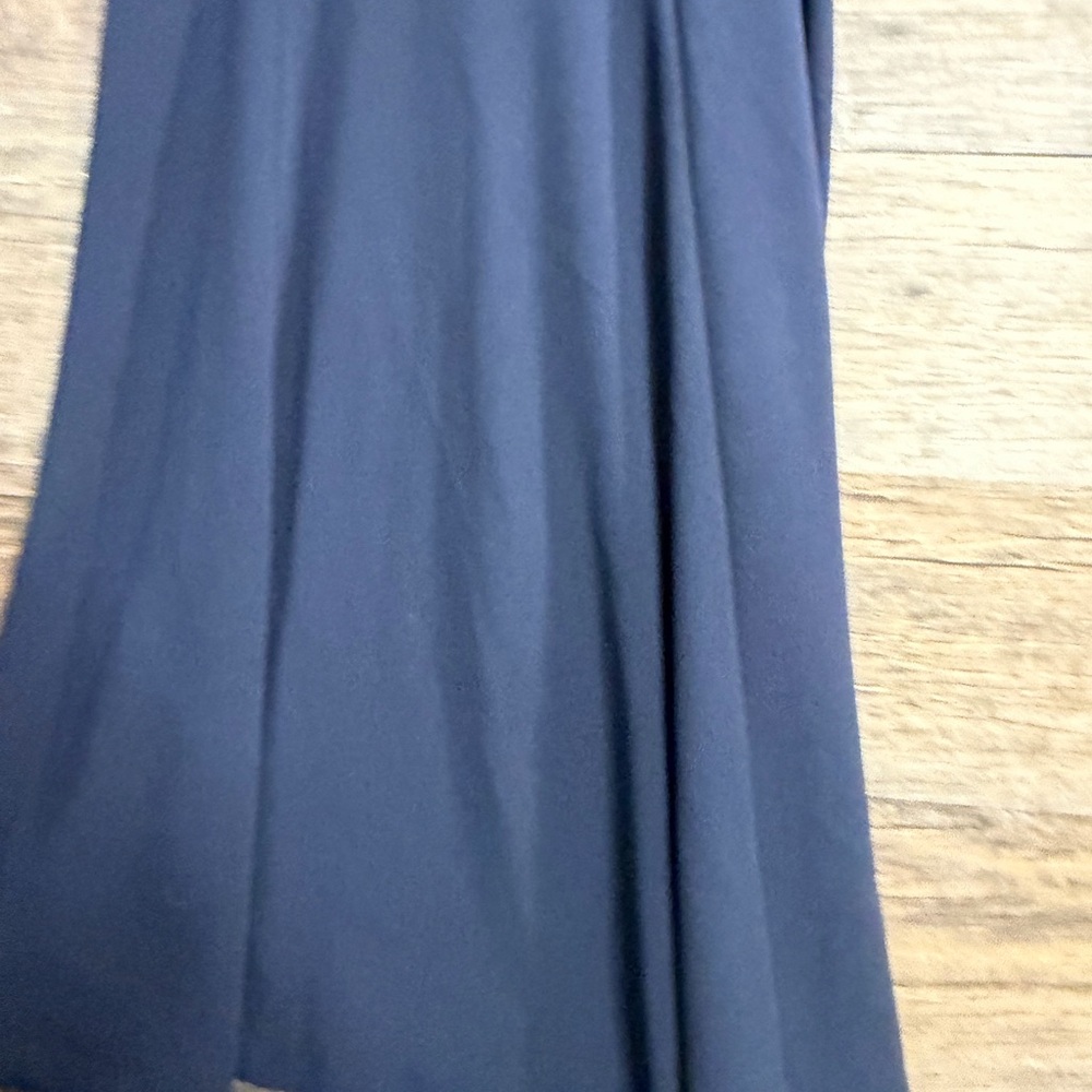 Roz & Ali Navy A-Line Skirt with Gold Accent - Picture 6 of 9